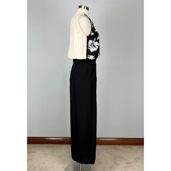Malene Birger Silk Sequin Gown Maxi Cocktail Dress Black White size 36 US 6 - Picture 7 of 15